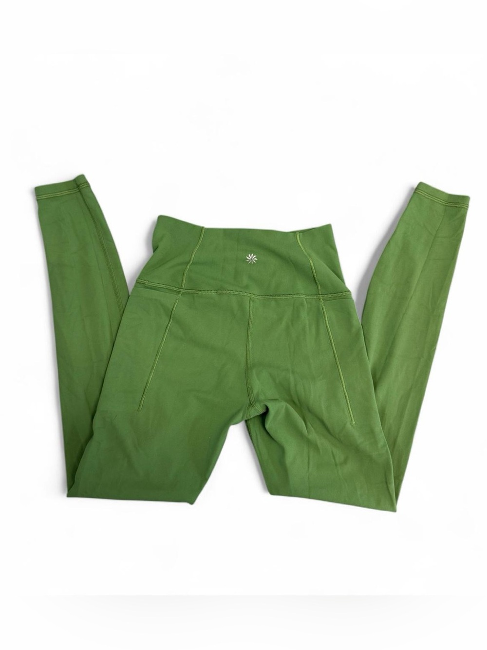 Athleta Transcend Stash Tight High Rise Leggings Green XS